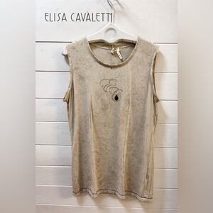 ELISA CAVALETTI Beige Sleeveless Top XL
